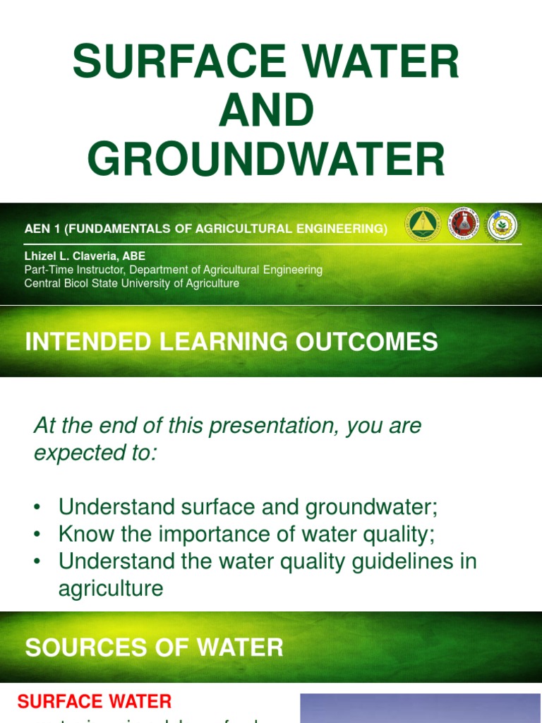 Understanding Surface and Groundwater Quality | PDF