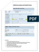 Sales Set Article With ERLA Item Category With Header Pricing