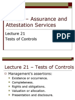 BA 427 - Assurance and Attestation Services: Tests of Controls