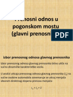 prenosni odnos u pogonskom mostu