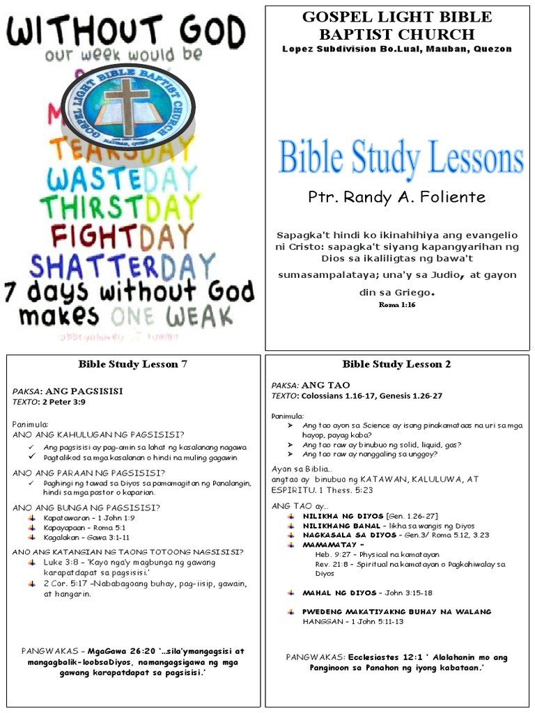 Bible Lesson GLBBC22 | PDF