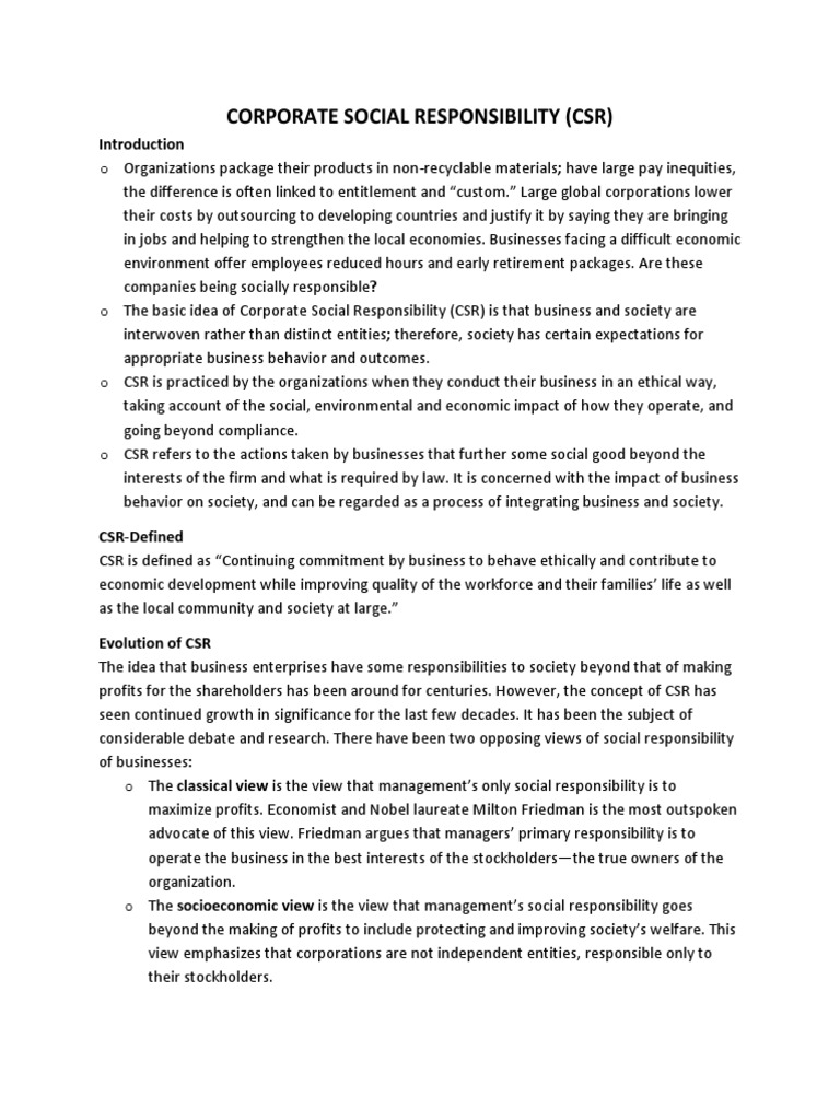 Document Management for CSR Strategies | PDF | Corporate Social ...