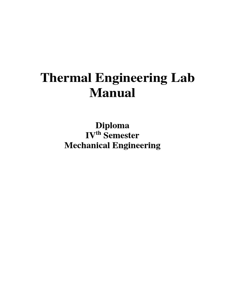 Thermal Engineering Lab Manual | PDF | Boiler | Turbine
