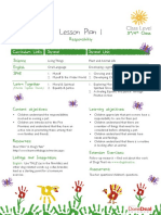 Lesson Plan 1: Curriculum Links Strand Strand Unit