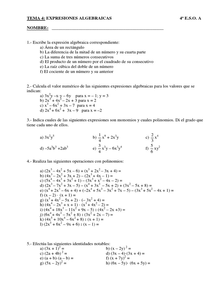 Matematicas SM Savia Tema 4 4 Eso A | Descargar gratis PDF | Enseñanza ...