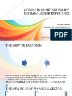 Innovations in Monetary Policy: The Bangladesh Experience: Dr. Atiur Rahman