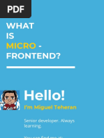 What IS - Frontend?: Micro