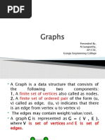 Graphs: Presented By, M.Sangeetha, Ap/Cse, Kongu Engineering College