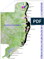 Mapa do Litoral Catarinense
