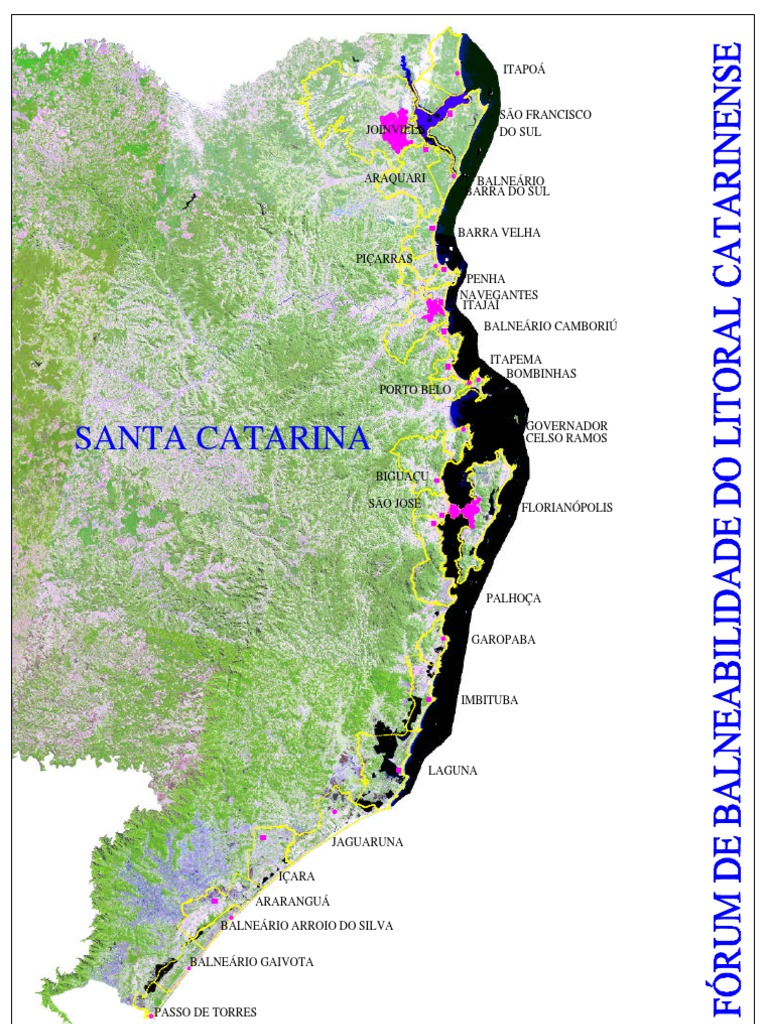 Mapa do Litoral Catarinense