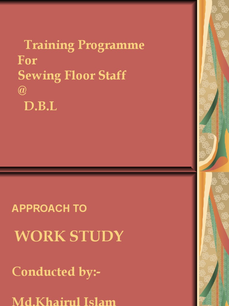 Training Programme For Sewing Floor Staff at D.B.L | PDF | Economies ...