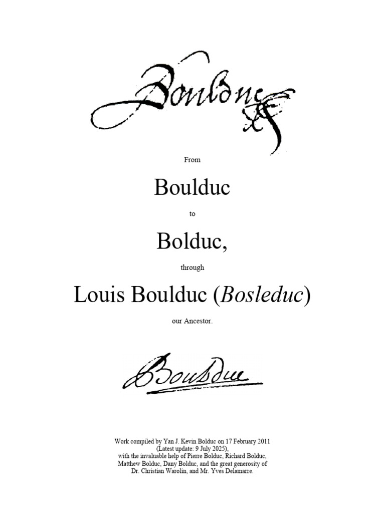 Boulduc To Bolduc | PDF | Paris