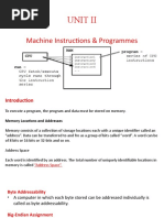 Unit Ii: Machine Instructions & Programmes