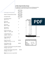 Coal Mine Single Hole Blast Design: Notes: Boxed Areas Are Required Fields