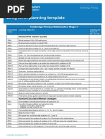 Long-Term Planning Template: Cambridge Primary Mathematics Stage 3