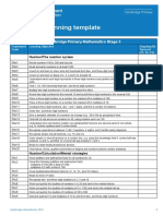 Long-Term Planning Template: Cambridge Primary Mathematics Stage 3