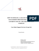 How To Initiate A Capacity Planning and Management Process For A Rapid Dep-Loyment Unit of A Security Services Company