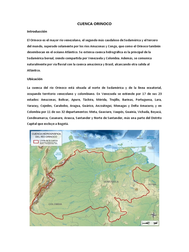 Cuenca del Río Orinoco: Ubicación y Características | PDF | Río | Venezuela