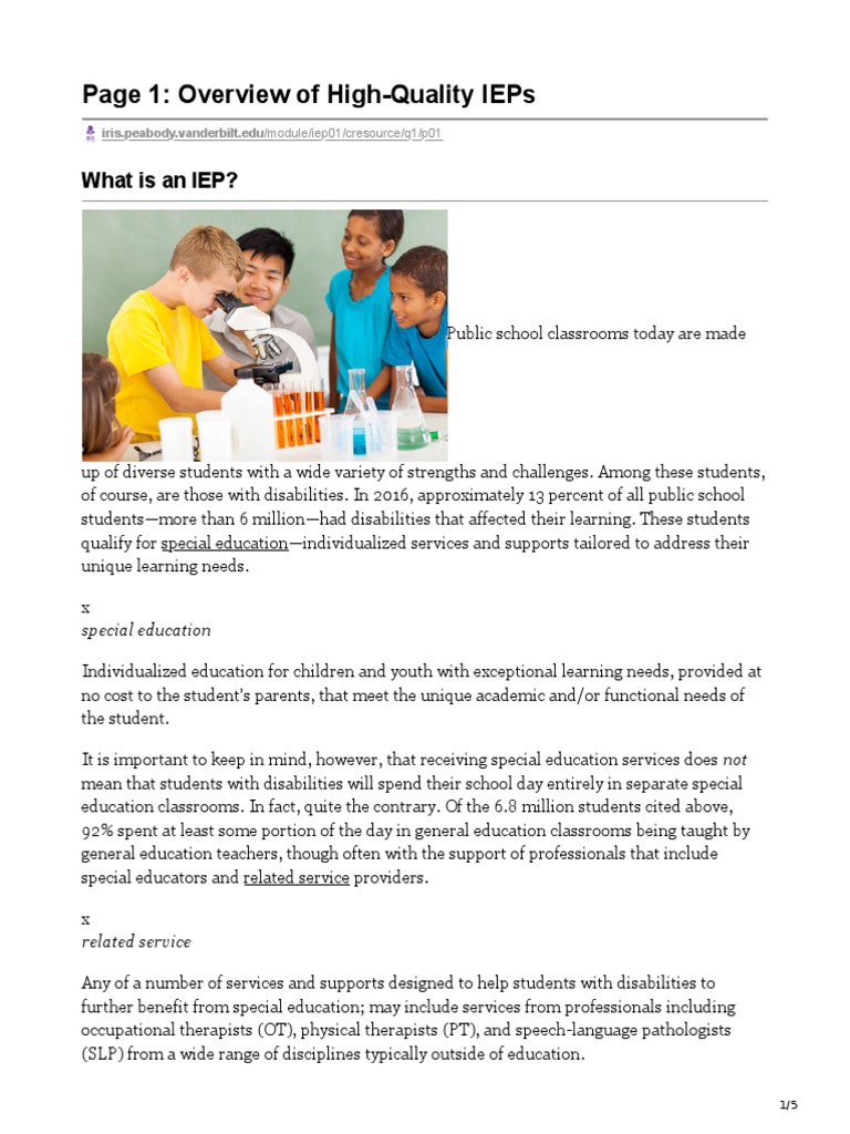 Understanding IEPs for Educators | PDF | Special Education ...