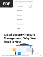 Cloud Security Posture Management - Why You - Cloud Security Alliance PDF