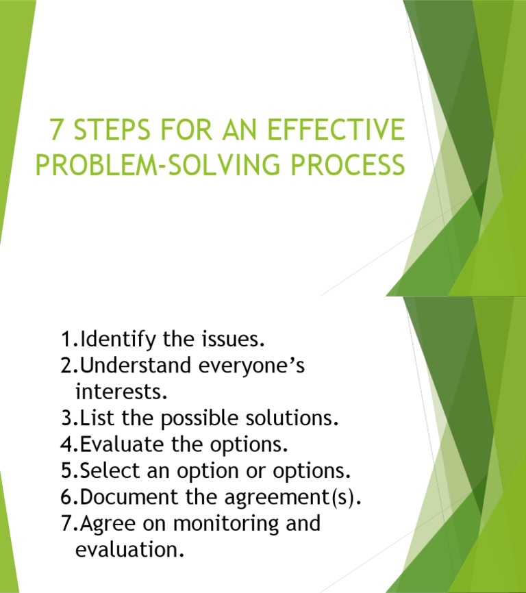 7 Steps for Effective Problem Solving | PDF
