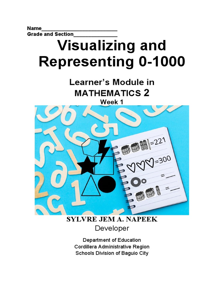 Visualizing and Representing 0-1000: Learner's Module in Mathematics ...