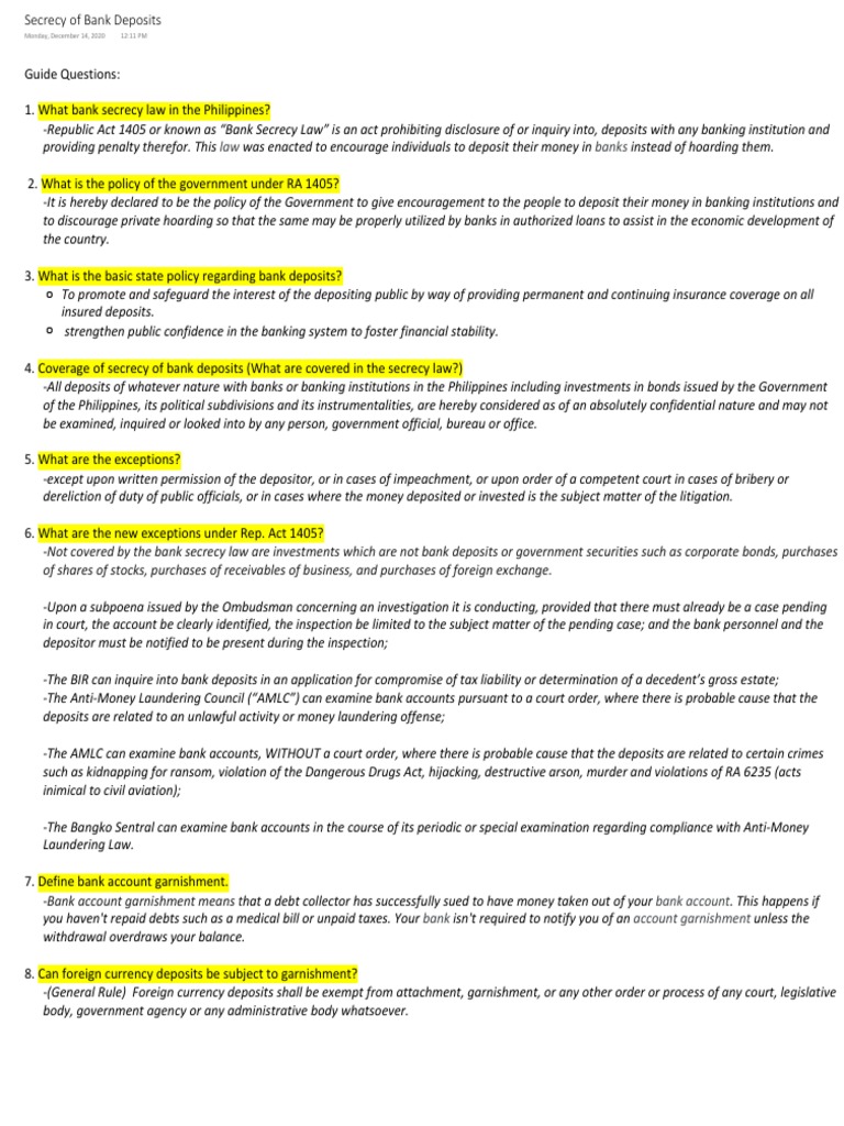 Law Banks Monday, December 14, 2020 1211 PM PDF Money Laundering