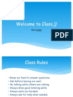 Welcome To Class 1!: Miss Lovely