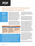 Data Governance From The Actuary and Risk Management Perspectives