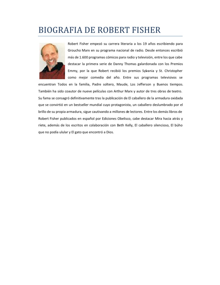 Biografia de Robert Fisher