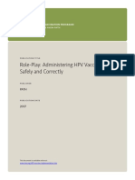 Role-Play: Administering HPV Vaccine Safely and Correctly