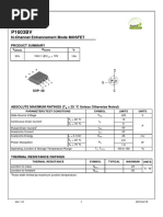 N-Channel Enhancement Mode MOSFET: Product Summary