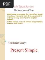 Verb Tense Review: The Importance of Time