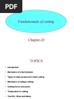 Fundamentals of Cutting: Chapter-20