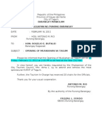 Barangay Mankilam Tanggapan NG Punong Barangay: Friday, February 11, 2011 at 2:00 PM To Be Held at The New City Hall