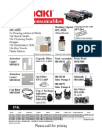 JFX200 Consumables: Please Call For Pricing