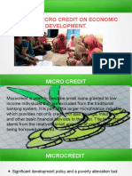 Role of Micro Credit in Economic Development