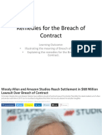 L11 Remedies For The Breach of Contract