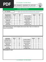 (U) Daily Activity Report: Marshall District