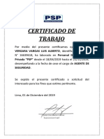 Certificado de Vigilancia