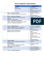 Unit 1 Schedule of Topics