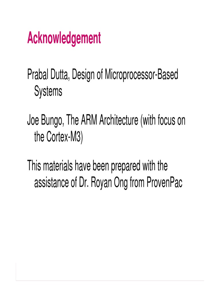 Chapter 2 ARM Cortex-M3 Architecture - 3 | PDF | Arm Architecture ...