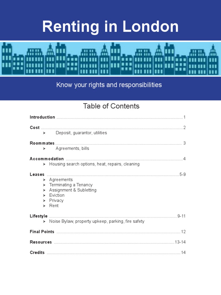 Renting in London: Know Your Rights and Responsibilities | PDF | Lease ...