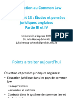 Leçon 12 Et 13-English Legal Education and English Legal Thoughts Part III Et IV-french