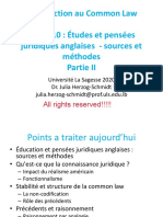 Leçon 10 - Education Et Pensées Juridiques Anglaises-Part II-french