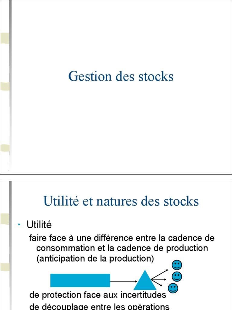 Gestion des Stocks : Méthodes et Stratégies | PDF | Inventaire ...