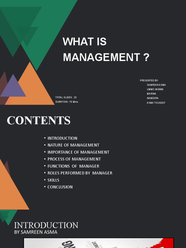 What Is Management PDF Psychological Concepts Psychology