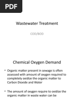 Wastewater Treatment: Cod/Bod