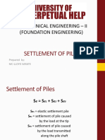 Geotechnical Engineering - Ii (Foundation Engineering) : Settlement of Piles