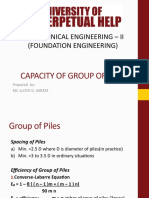 Geotechnical Engineering - Ii (Foundation Engineering) : Capacity of Group of Piles